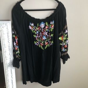 Beautiful embroidered dress by Chelsea & Theodore